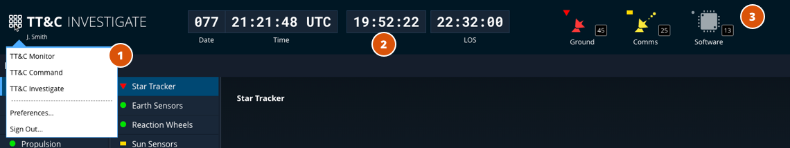 TT&C Investigate Global Status Bar